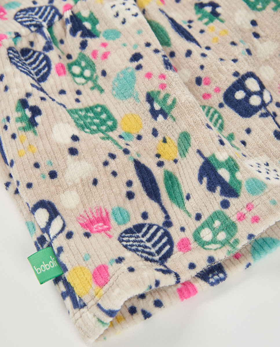 Vestido de Bombazina para Bebé de Manga Comprida com Gola Tipo Camisa Multicolor-4