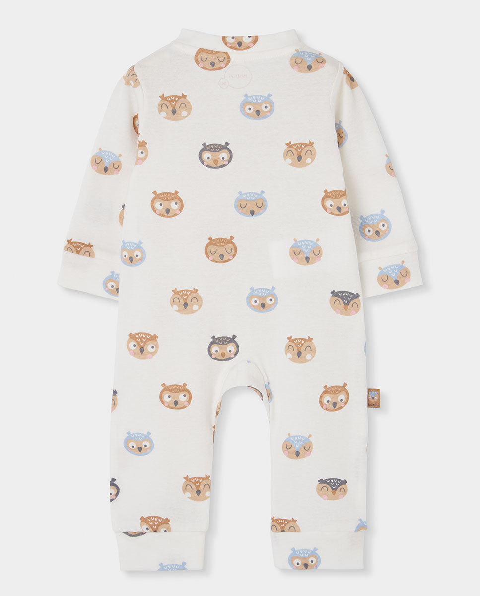 Babygrow para Bebé de Manga Comprida com Gola Redonda Branco-2