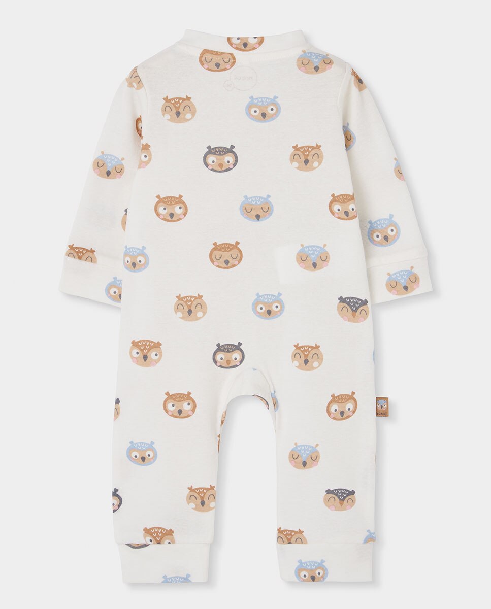 Babygrow para Bebé de Manga Comprida com Gola Redonda Branco-2