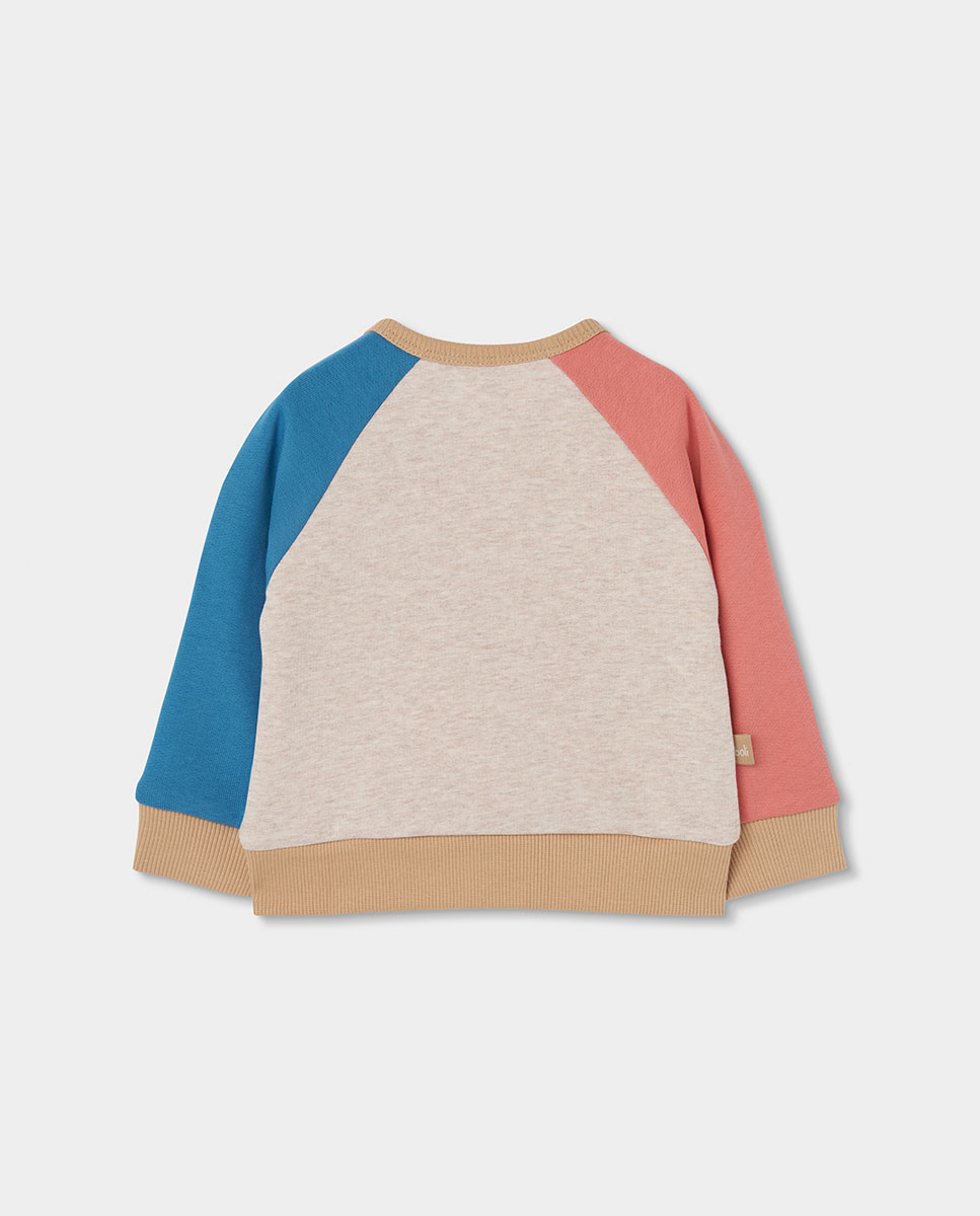 Conjunto de Algodão para Bebé com Gola Redonda Rosa / azul marinho-5