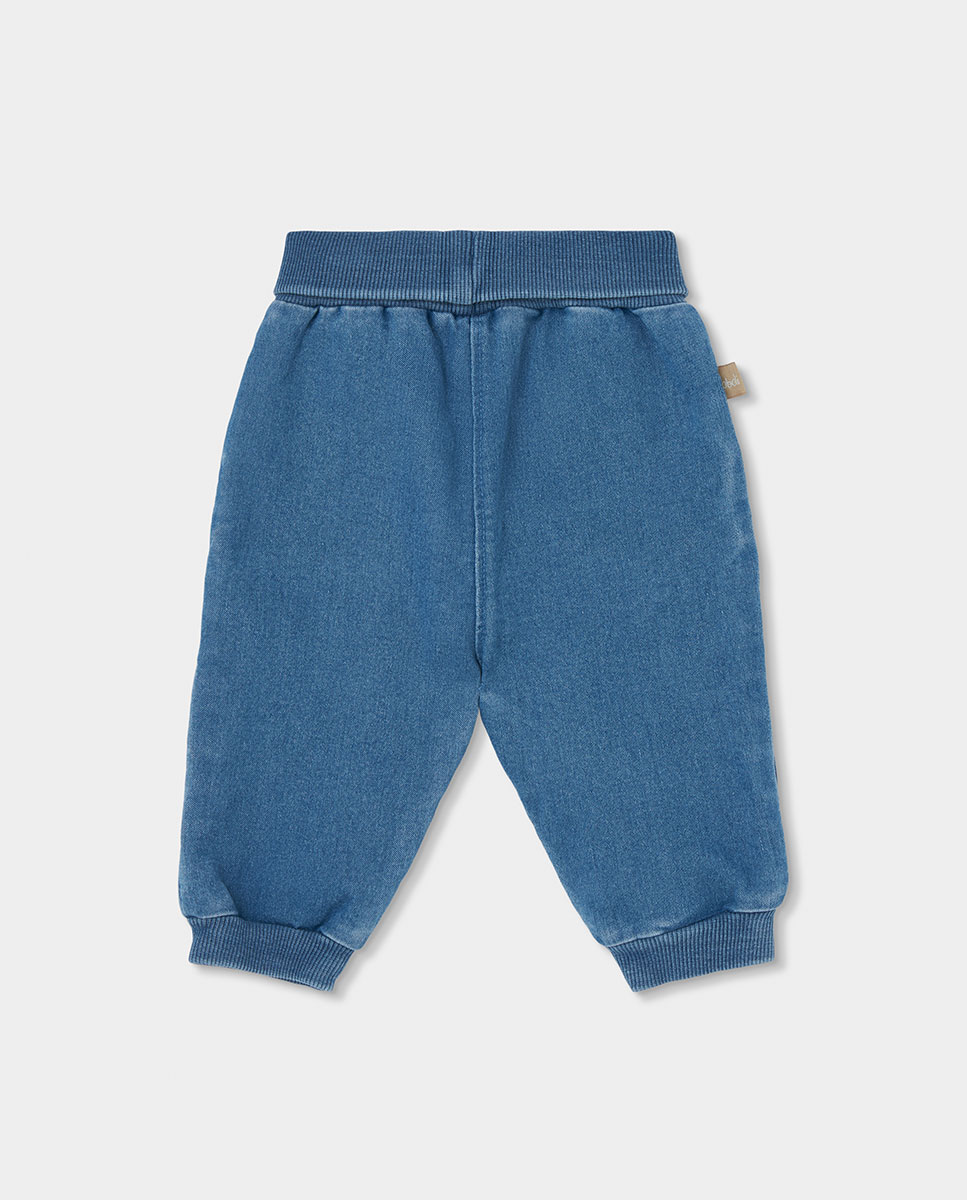 Conjunto de Algodão para Bebé com Gola Redonda Rosa / azul marinho-6