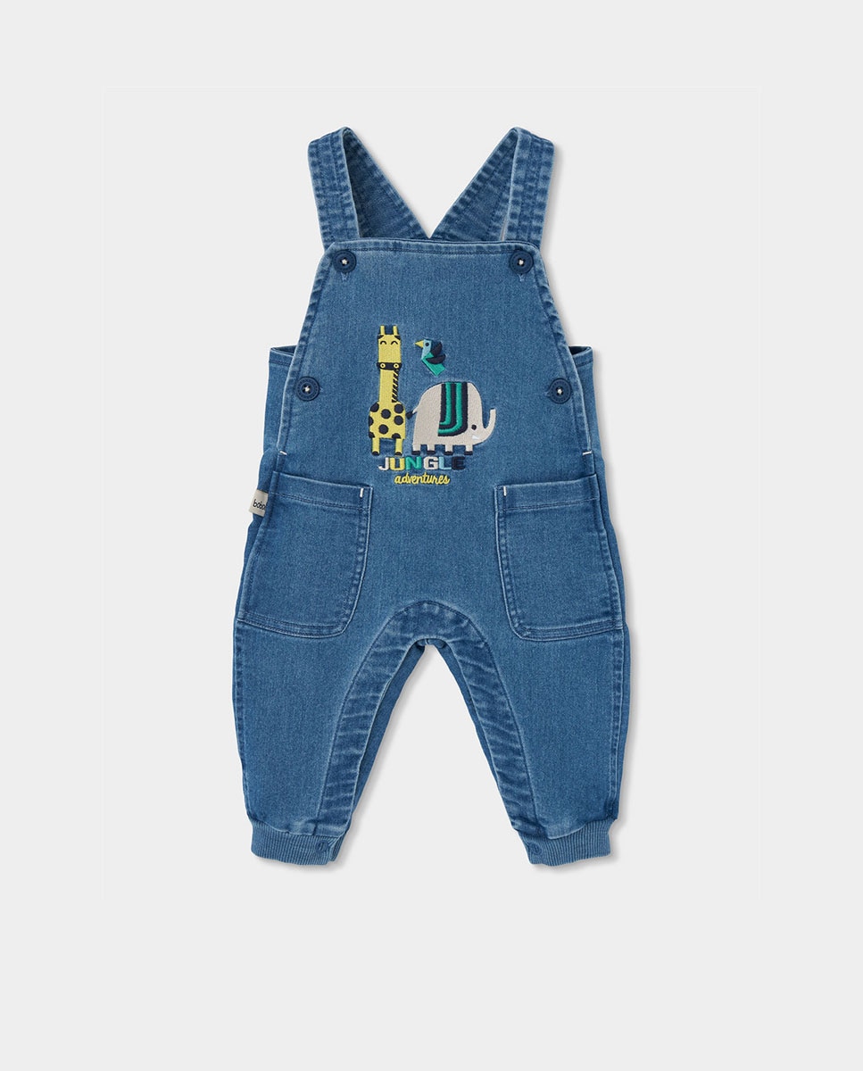 Conjunto para Bebé com Gola Semicisne e Bolso Amarelo-4