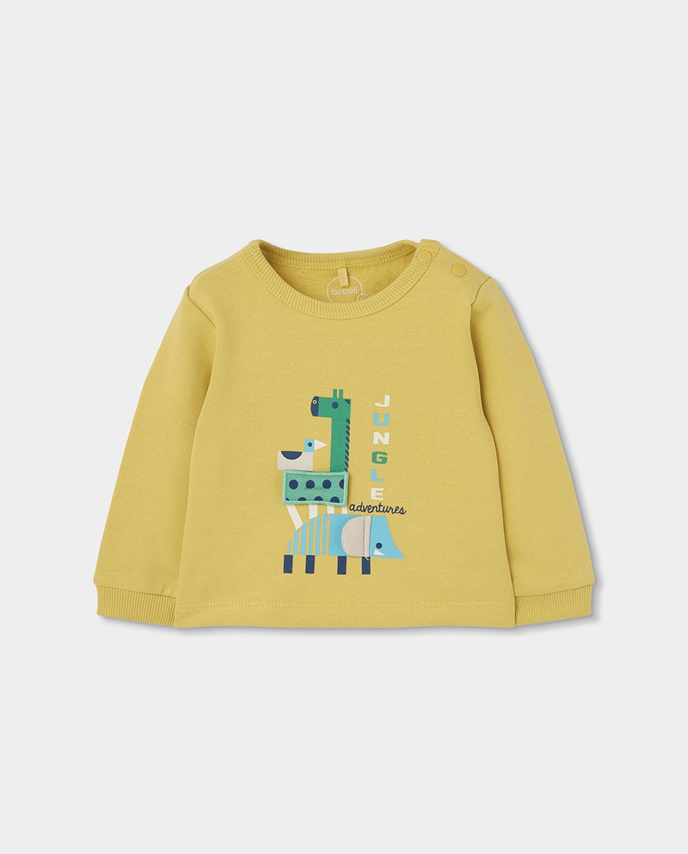 Conjunto para Bebé de Manga Comprida com Gola Redonda Amarelo-3
