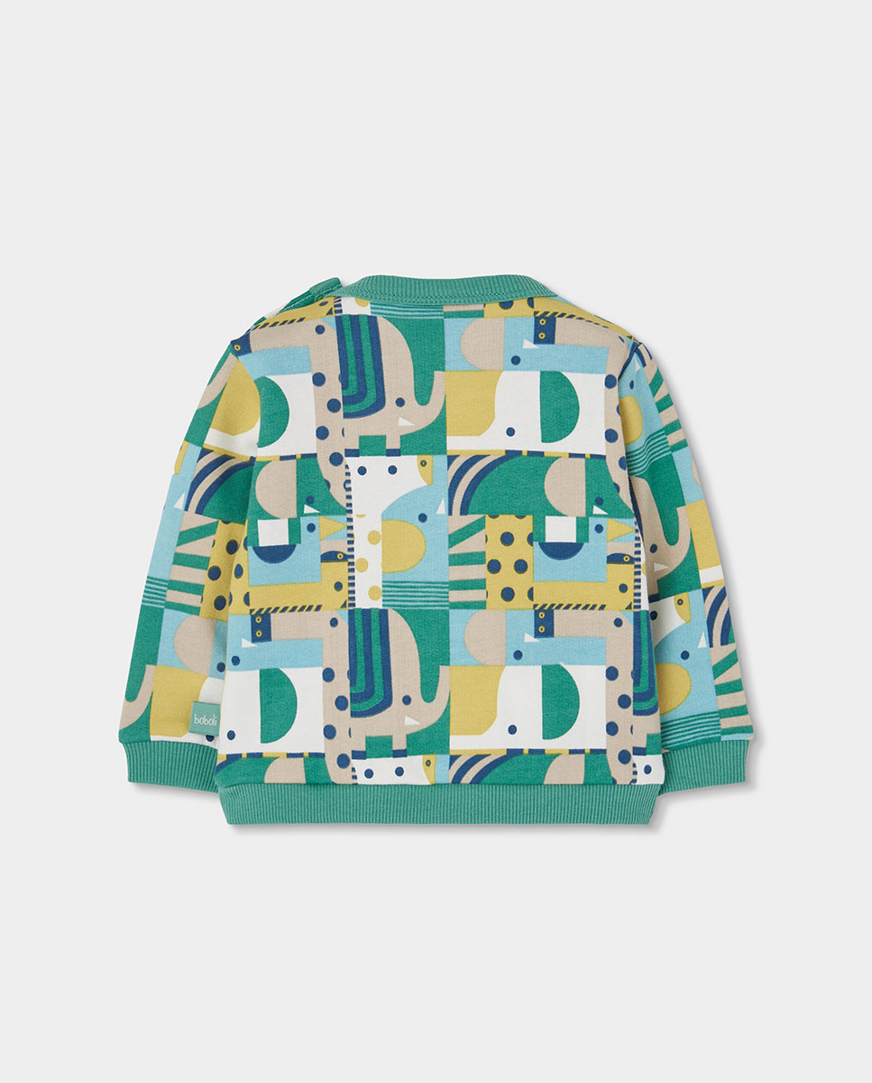 Conjunto para Bebé de Manga Comprida com Gola Redonda Verde-5