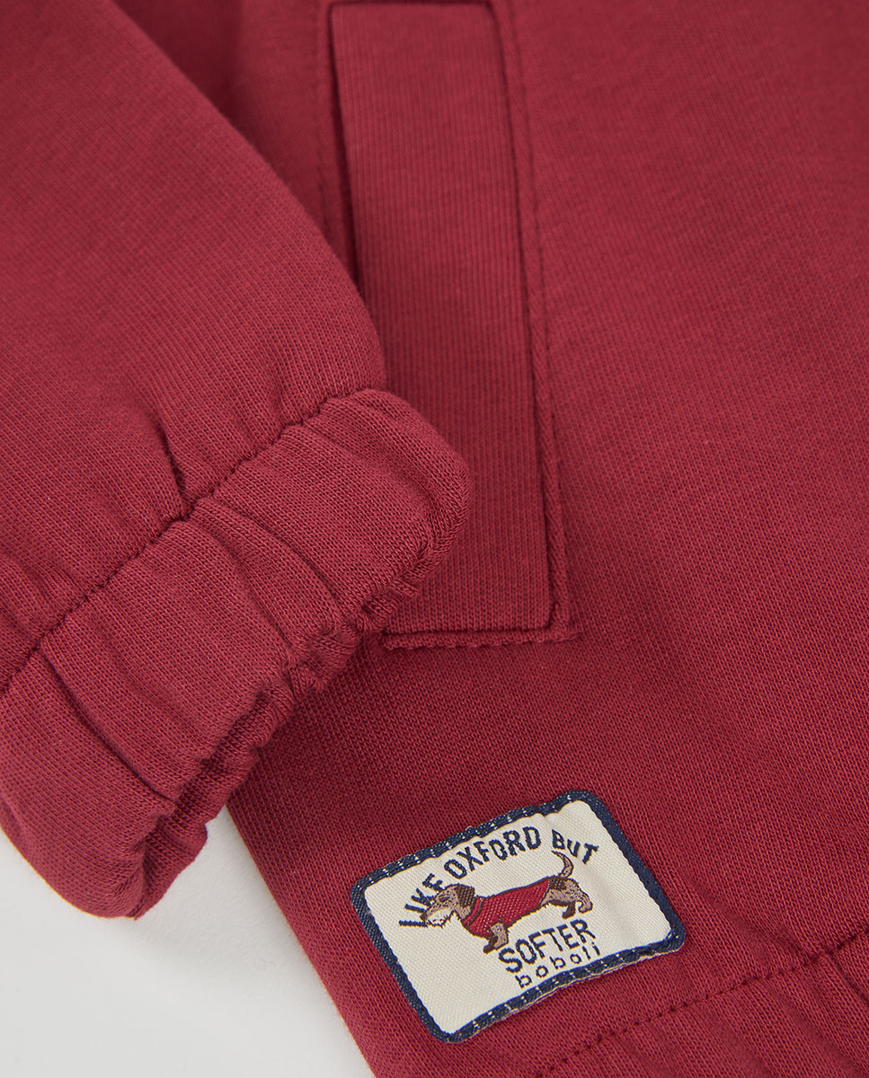 Casaco de Felpa Infantil de Algodão com Capuz e Fecho Zip Boboli Branco-4