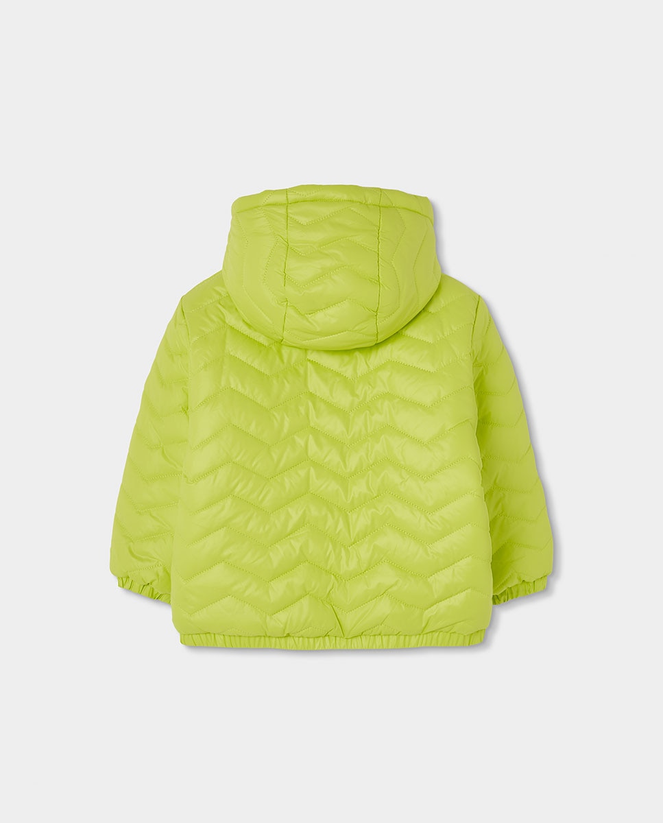 Parka Reversível Infantil com Capuz e Manga Comprida Boboli Verde-5