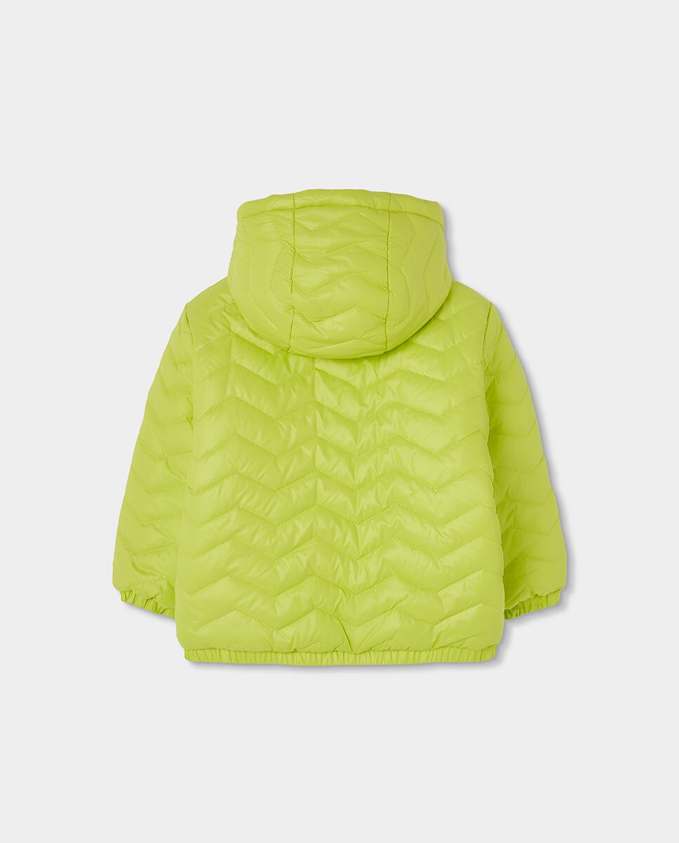 Parka Reversível Infantil com Capuz e Manga Comprida Verde-5