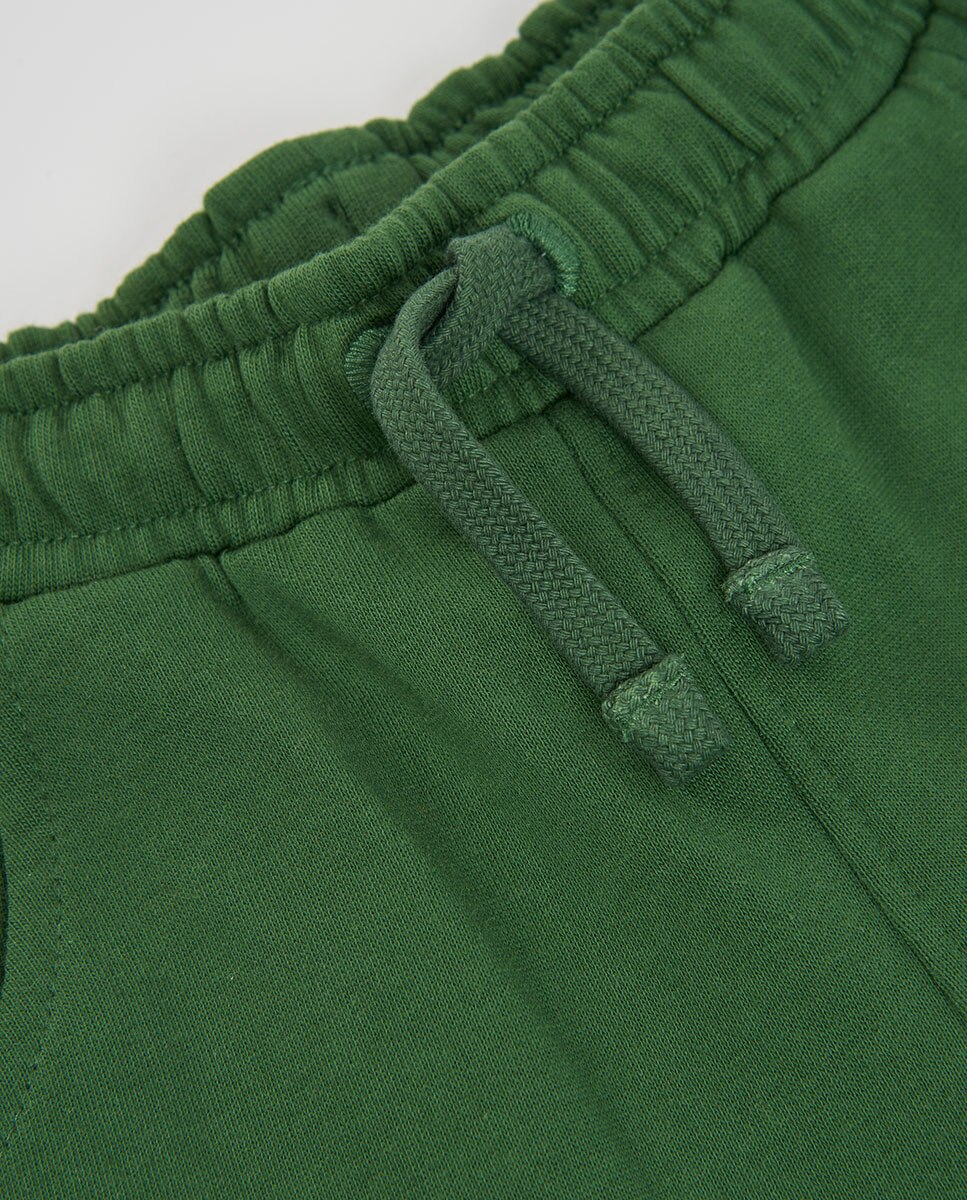 Conjunto de Fato de Treino Infantil de Manga Comprida com Gola Redonda Verde-8