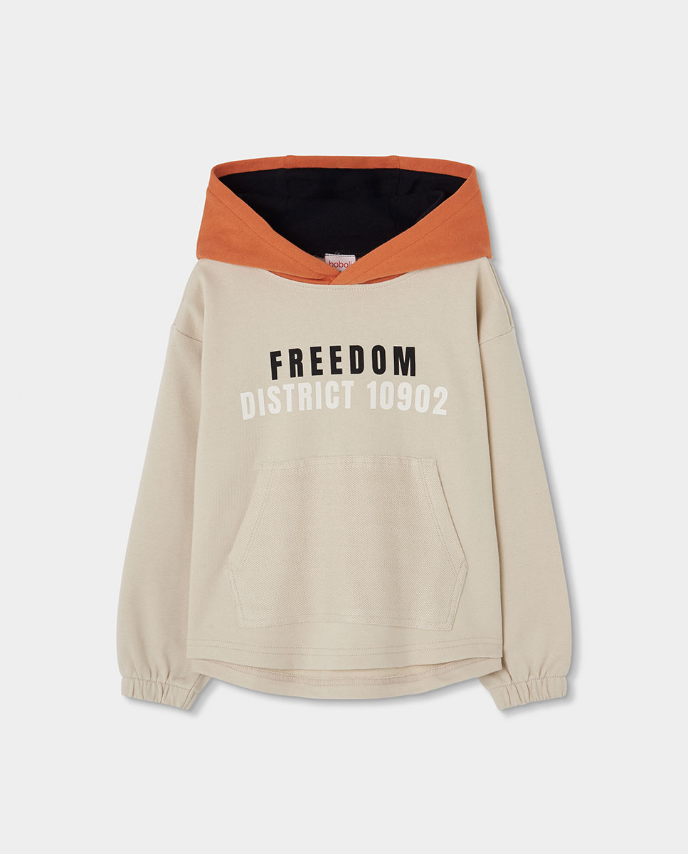 Imagem 0 de Sweatshirt de Felpa Infantil de Algodão com Capuz