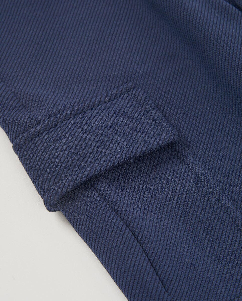 Camisola de Malha Infantil de Manga Comprida com Gola Polo Azul-marinho-4