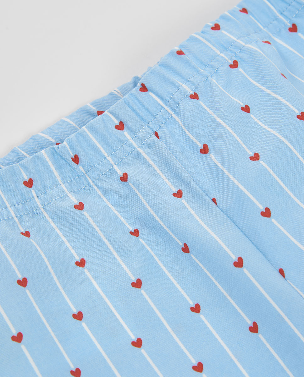 Pack de 3 Cuecas Infantil de Algodão Aos Quadrados Azul / Branco-8
