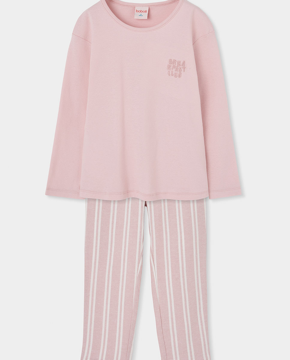 Imagem 0 de Pijama Infantil de Algodão com Estampado Às Riscas