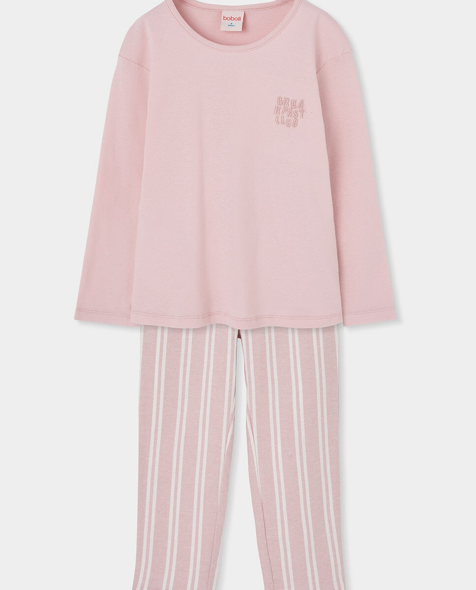 Imagem 0 de Pijama Infantil de Algodão com Estampado Às Riscas