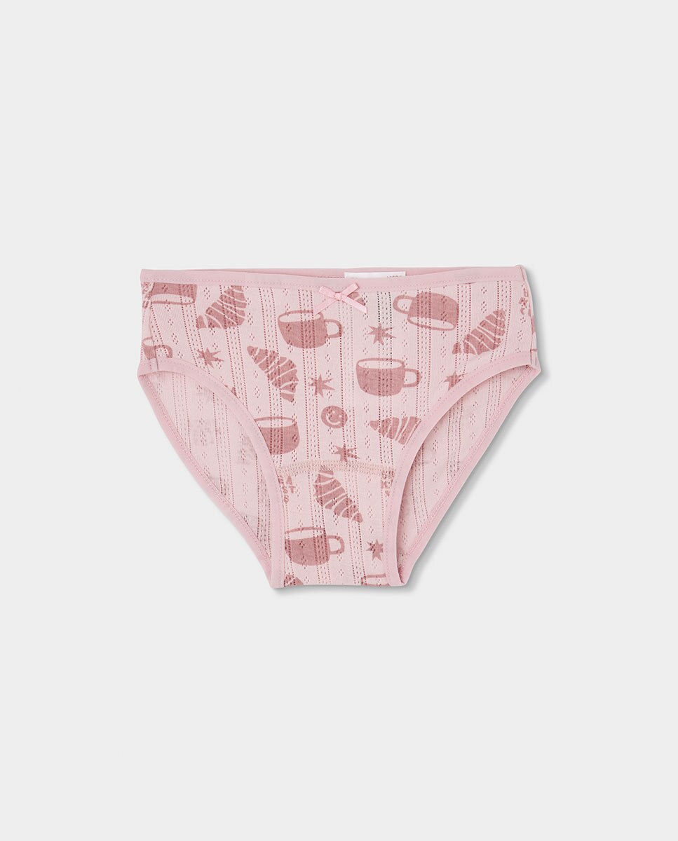 Calças de Felpa Jegging de Cintura Subida Rosa / Branco-3