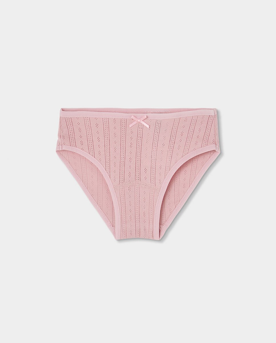 Calças de Felpa Jegging de Cintura Subida Rosa / Branco-4