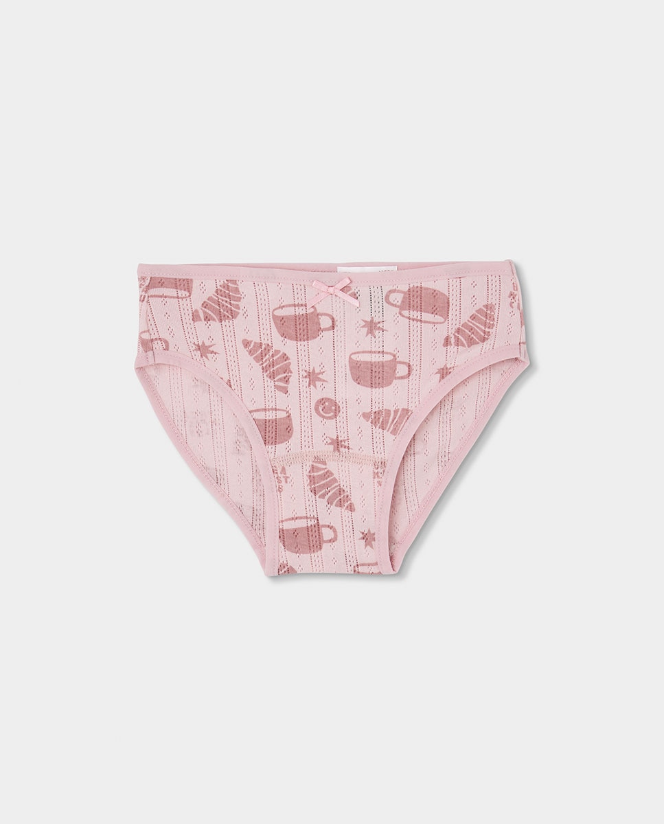 Calças de Felpa Jegging de Cintura Subida Rosa / Branco-3