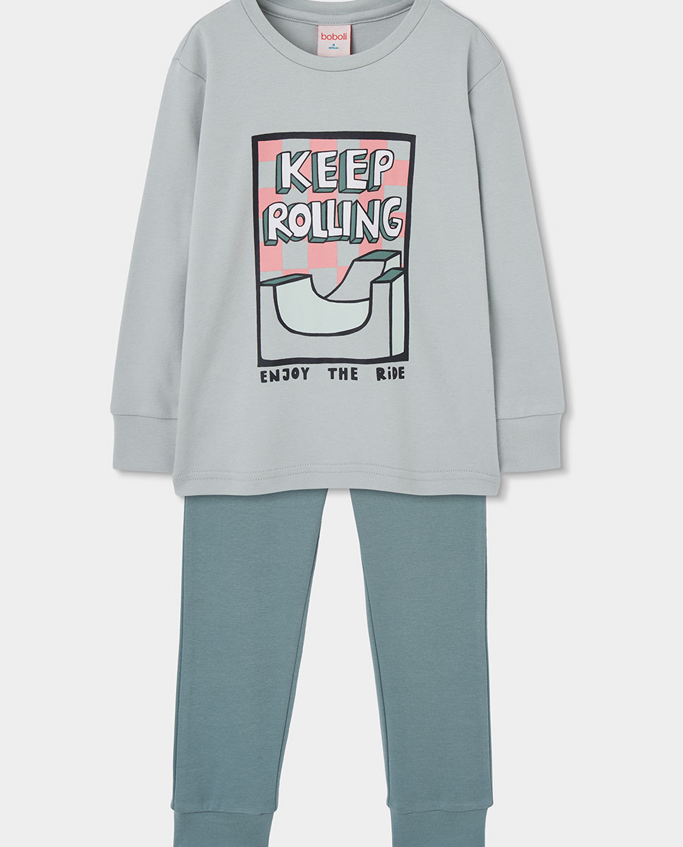 Imagem 0 de Pijama Infantil de Algodão de Manga Comprida