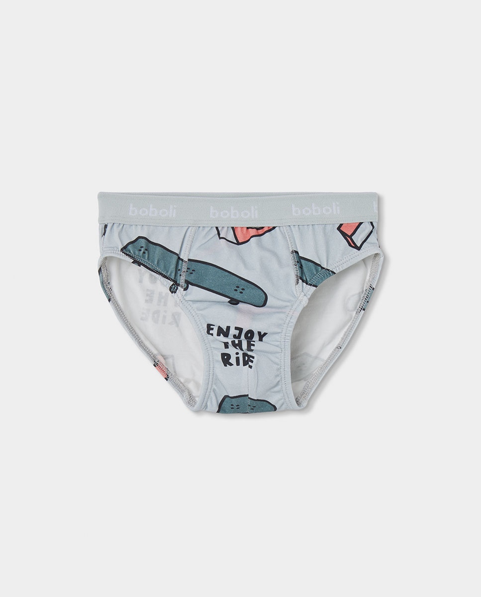 Pack de 3 Boxers Infantil Aos Quadrados Branco / Verde-3