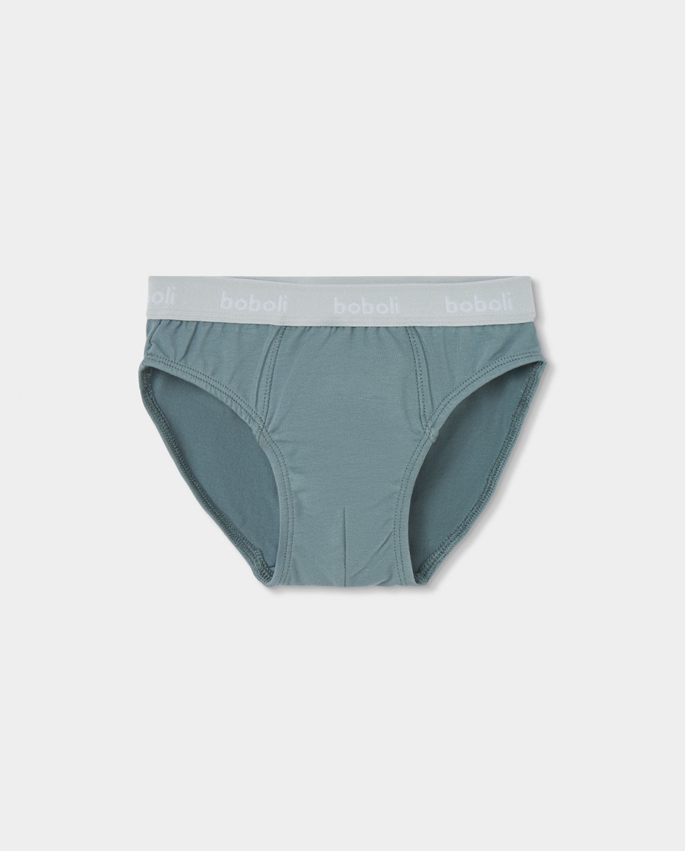 Pack de 3 Boxers Infantil Aos Quadrados Branco / Verde-4