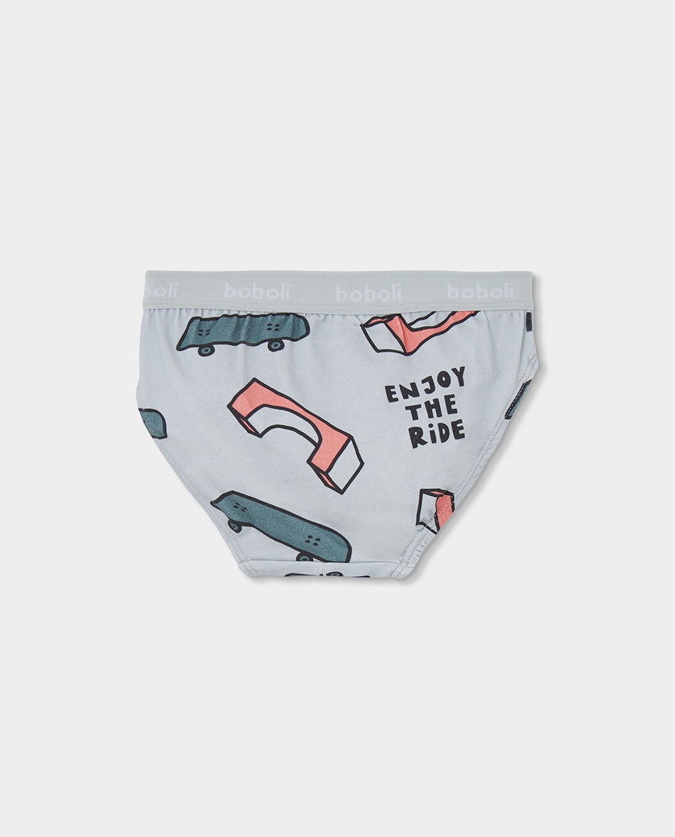 Pack de 3 Boxers Infantil Aos Quadrados Branco / Verde-6