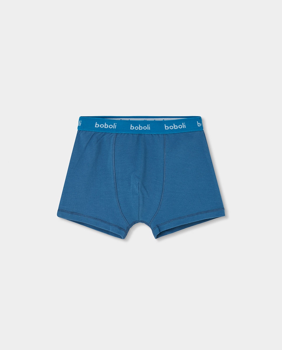 Pack de 3 Boxers Infantil de Algodão Boboli Azul / Branco-4