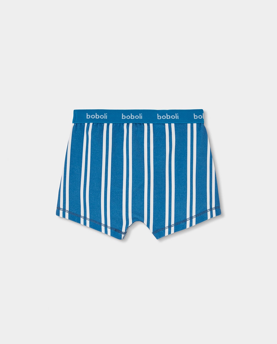 Pack de 3 Boxers Infantil de Algodão Boboli Azul / Branco-6