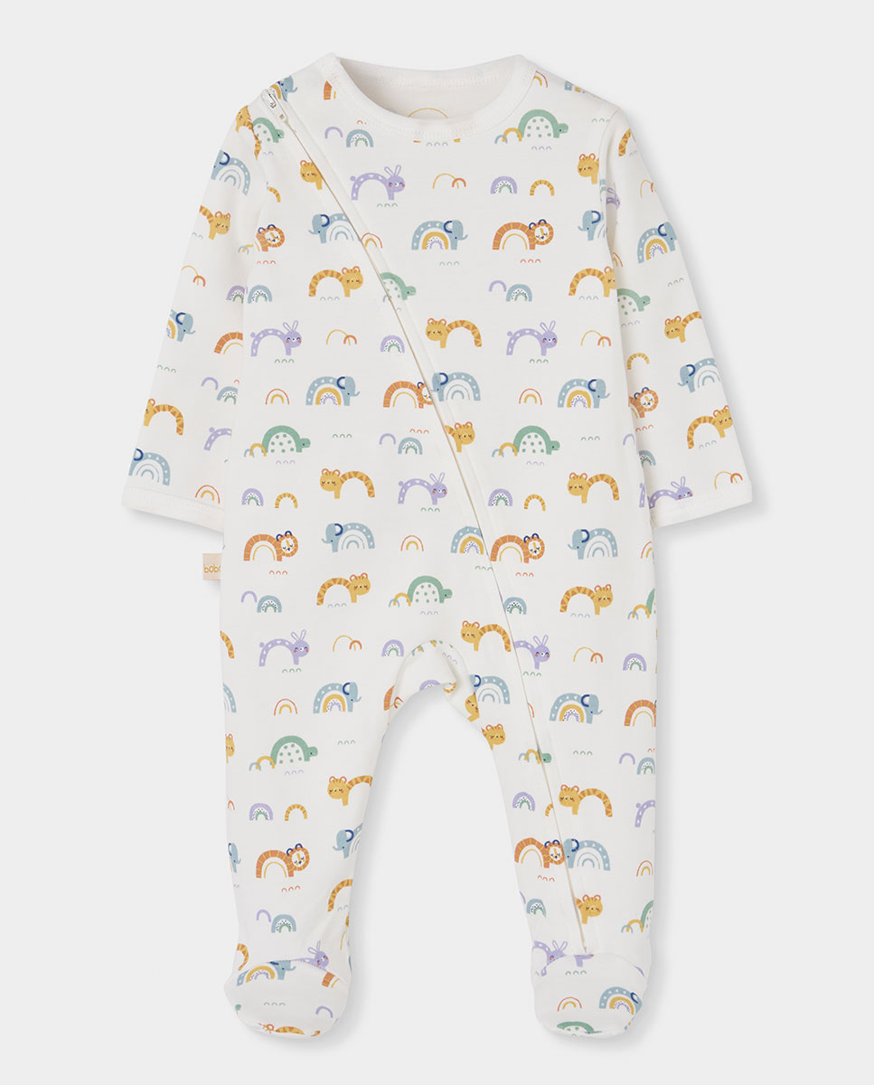 Imagem 0 de Babygrow de Algodão de Manga Comprida com Gola Redonda