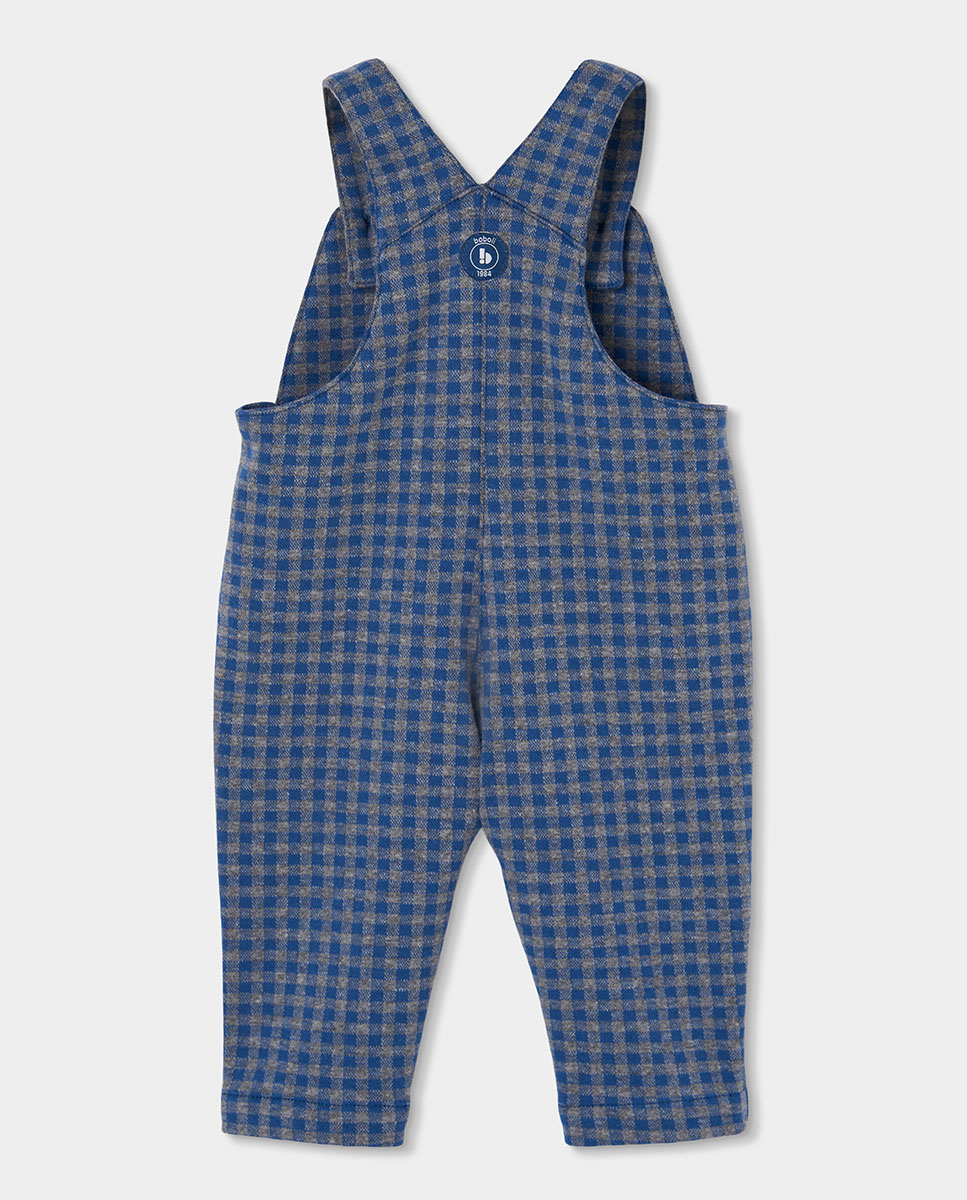 Conjunto de Malha para Bebé Aos Quadrados Azul / Bege-5