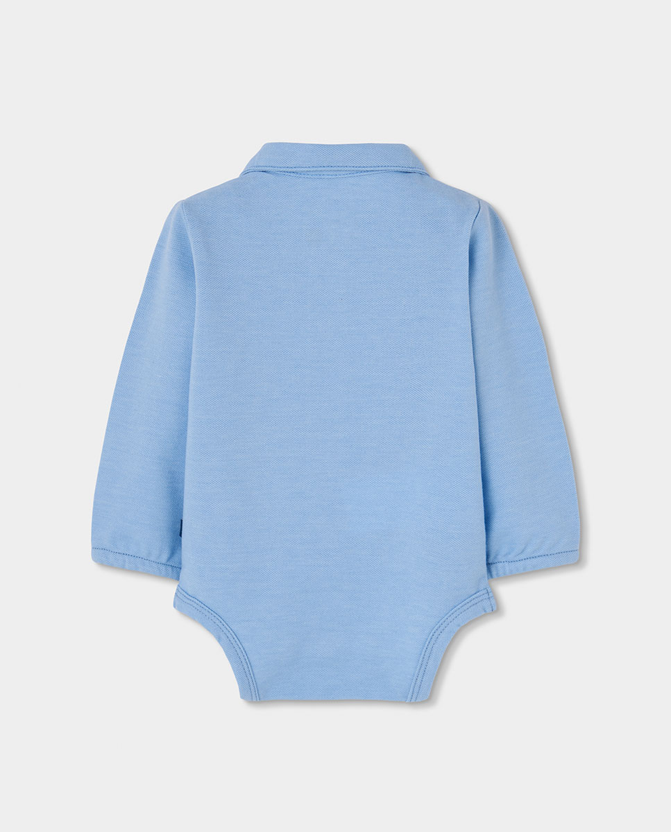 Conjunto de Malha para Bebé Aos Quadrados Azul / Bege-6
