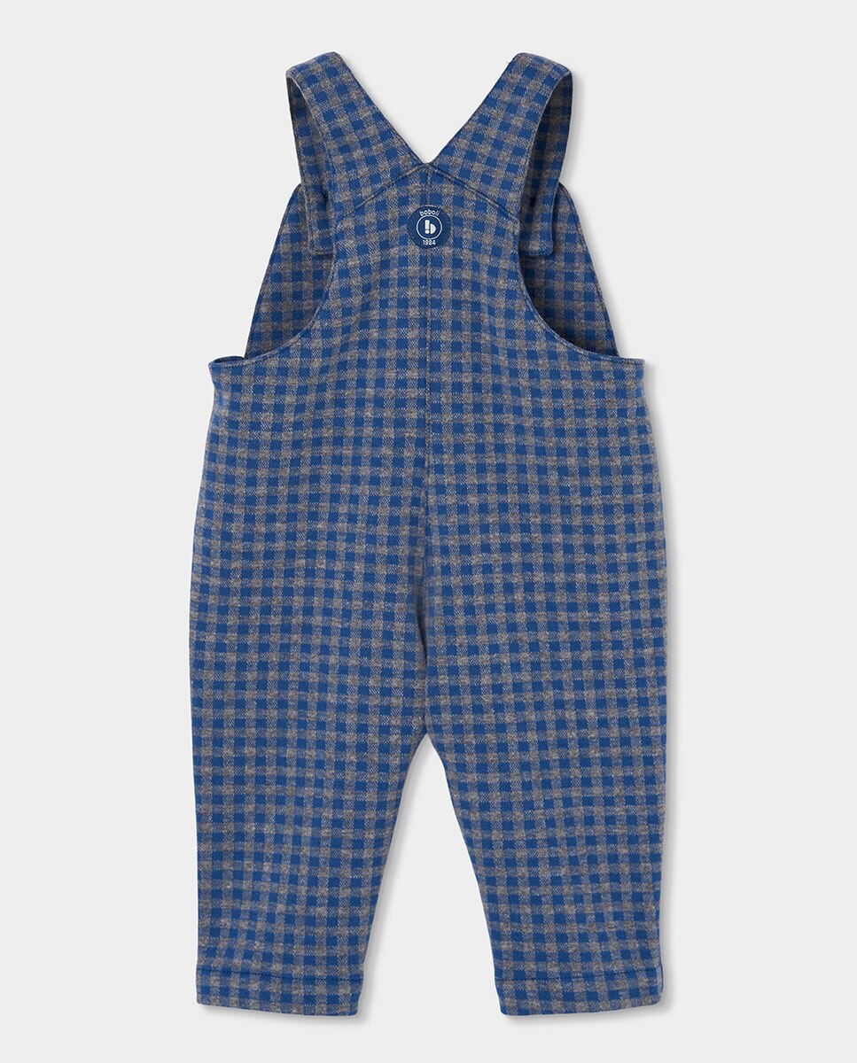 Casaco de Veludo Infantil com Capuz e Fecho Zip Azul / Bege-5