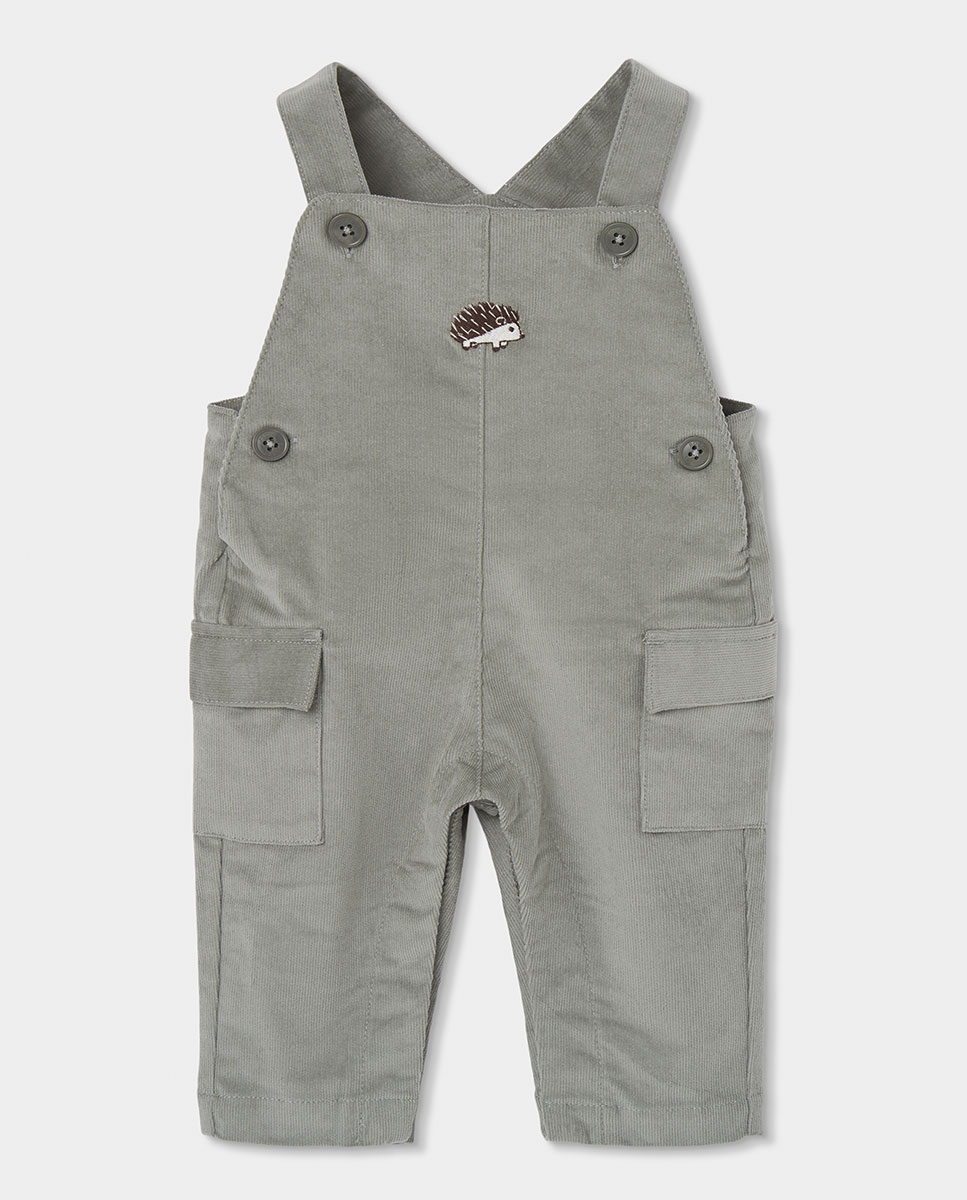 Conjunto de Malha para Bebé em Algodão com Gola Tipo Camisa Cinzento-4