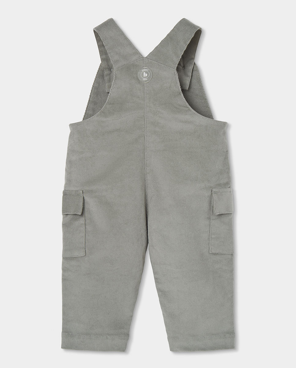 Conjunto de Malha para Bebé em Algodão com Gola Tipo Camisa Cinzento-6