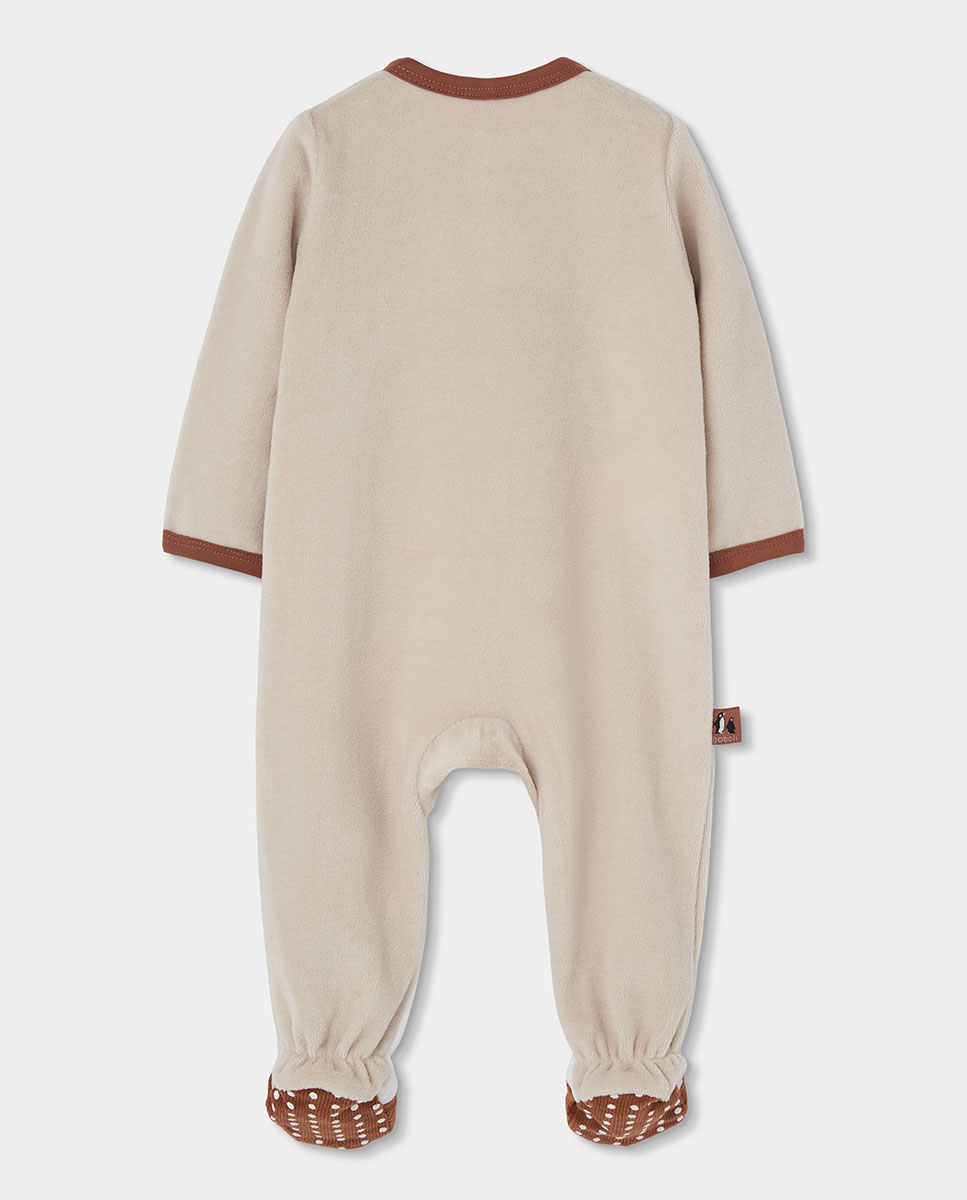 Babygrow de Malha Estampado Pinguins para Bebé Cinzento/Carvalho-2