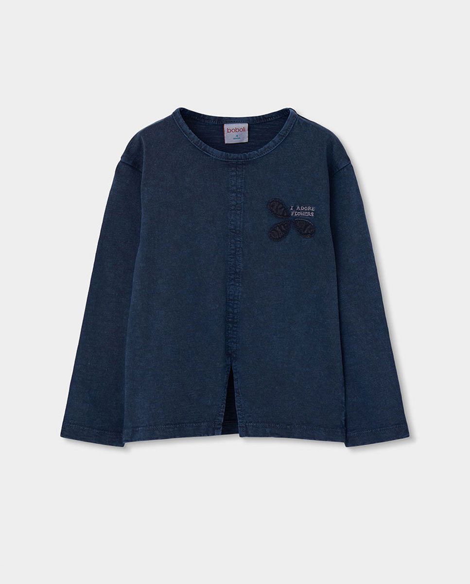 Calças Infantil Amplas com Cintura Subida Azul-marinho-1