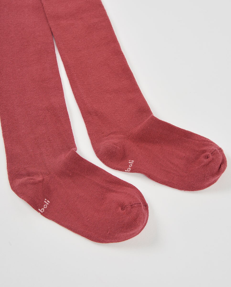 Collants Infantil com Cintura Subida Vermelho-2