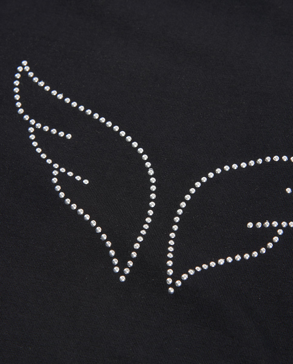 Camisola de Malha Infantil de Manga Comprida com Gola Redonda Branco-4
