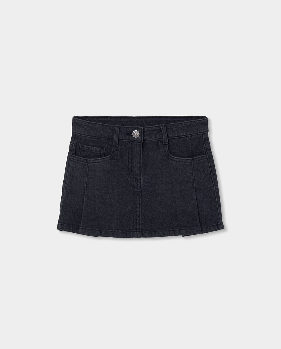 Imagem 0 de Saia Jeans Curta Infantil de Algodão