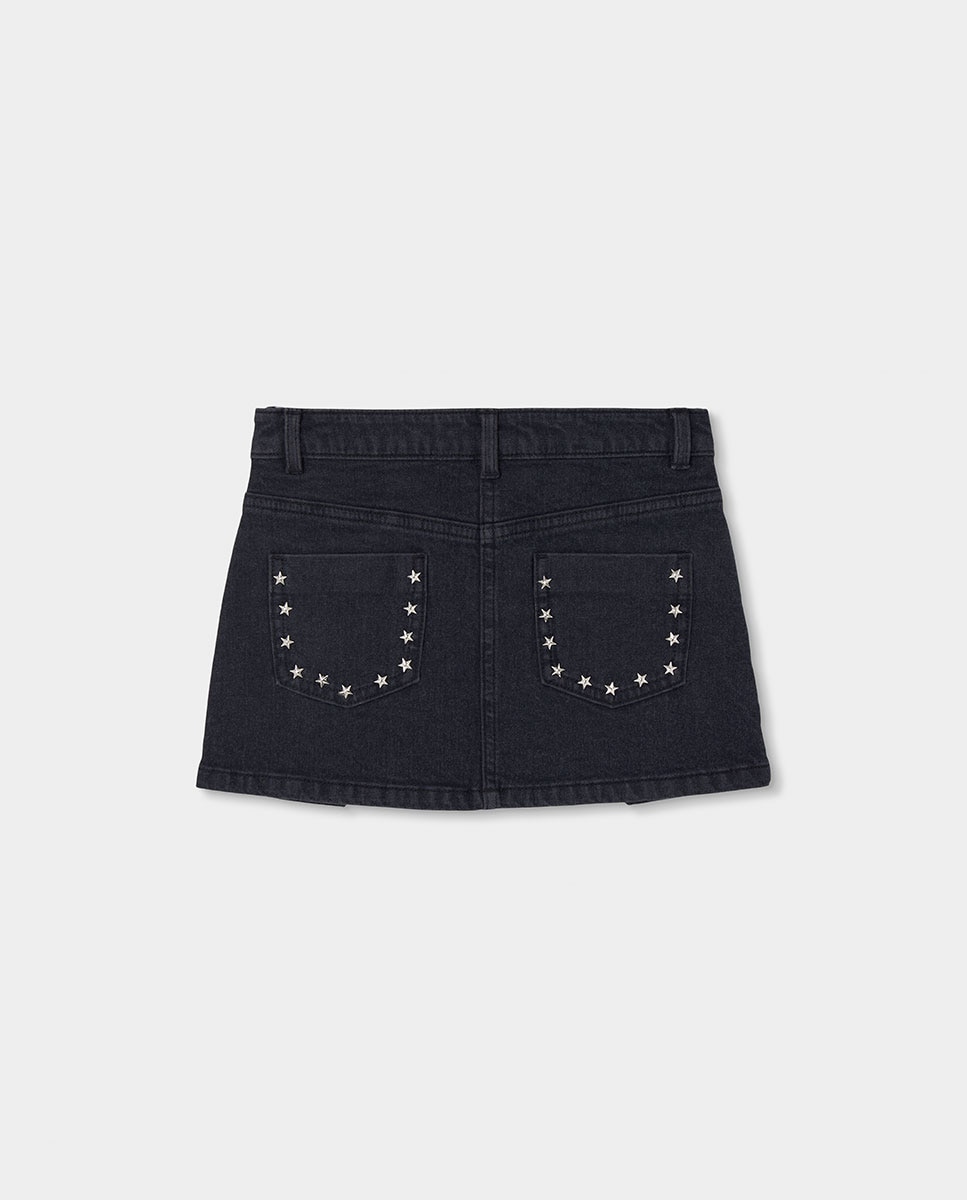 Sweatshirt de Felpa Infantil de Manga Comprida com Estampado de Estrelas Preto-2
