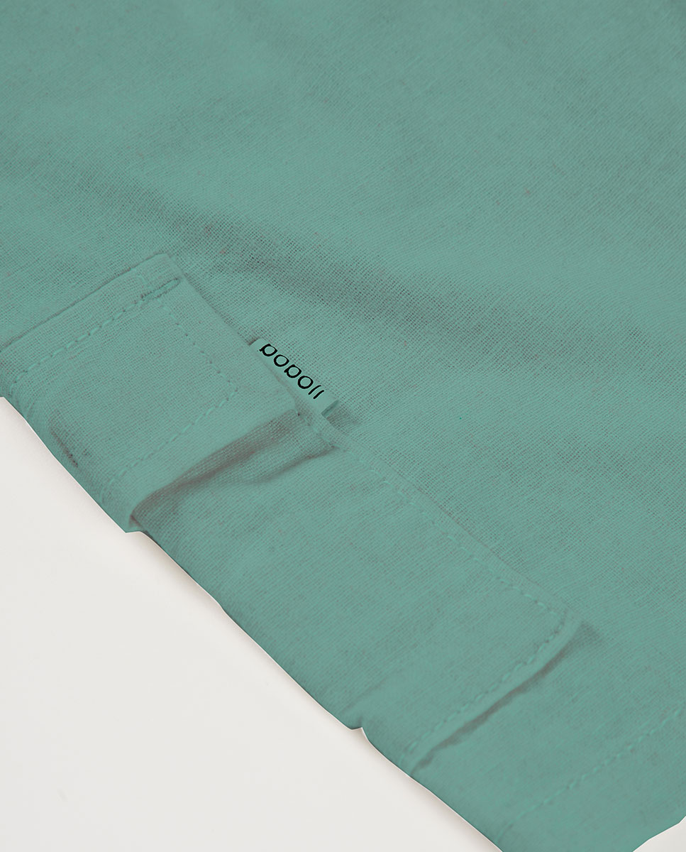 Bermuda de Linho Infantil com Bolsos Cargo em Verde Verde-3