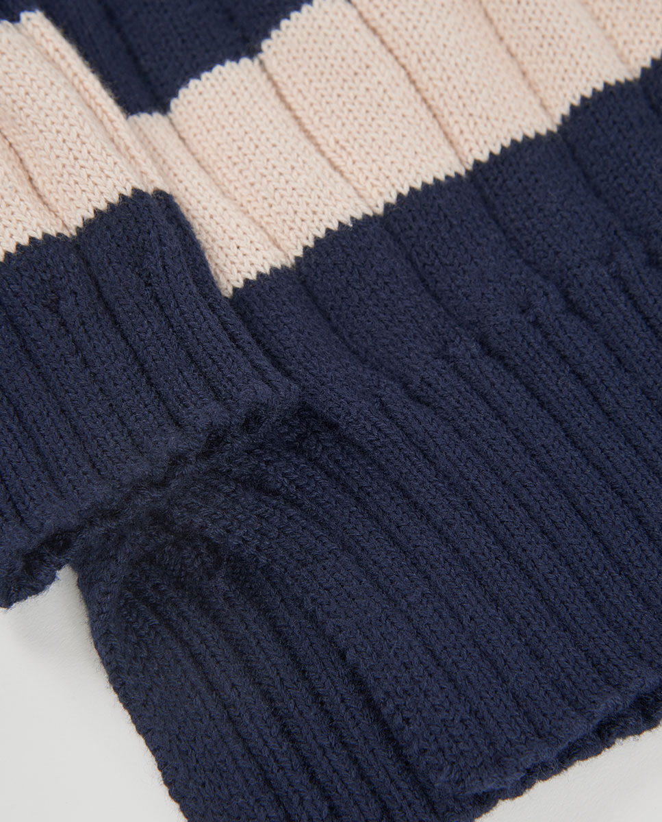 Vestido Infantil de Algodão de Manga Comprida com Gola Polo Boboli Antracite-4