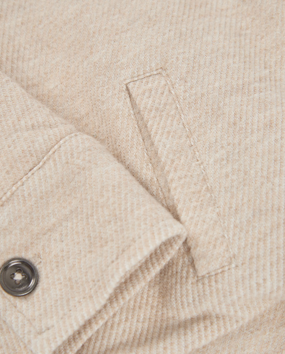 Blusão Infantil com Capuz e Fecho Zip Natural-4