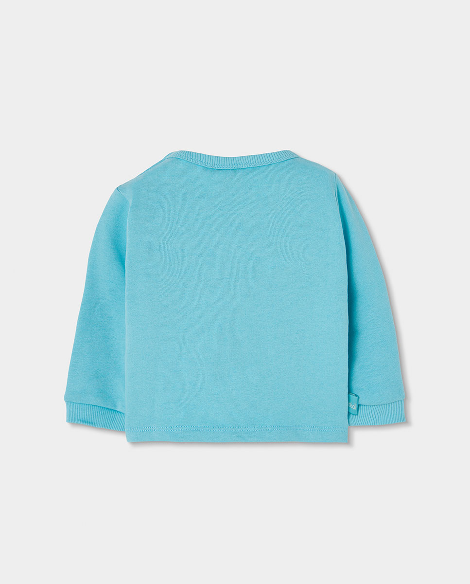 Sweatshirt de Felpa para Bebé de Manga Comprida com Gola Redonda Multicolor-2