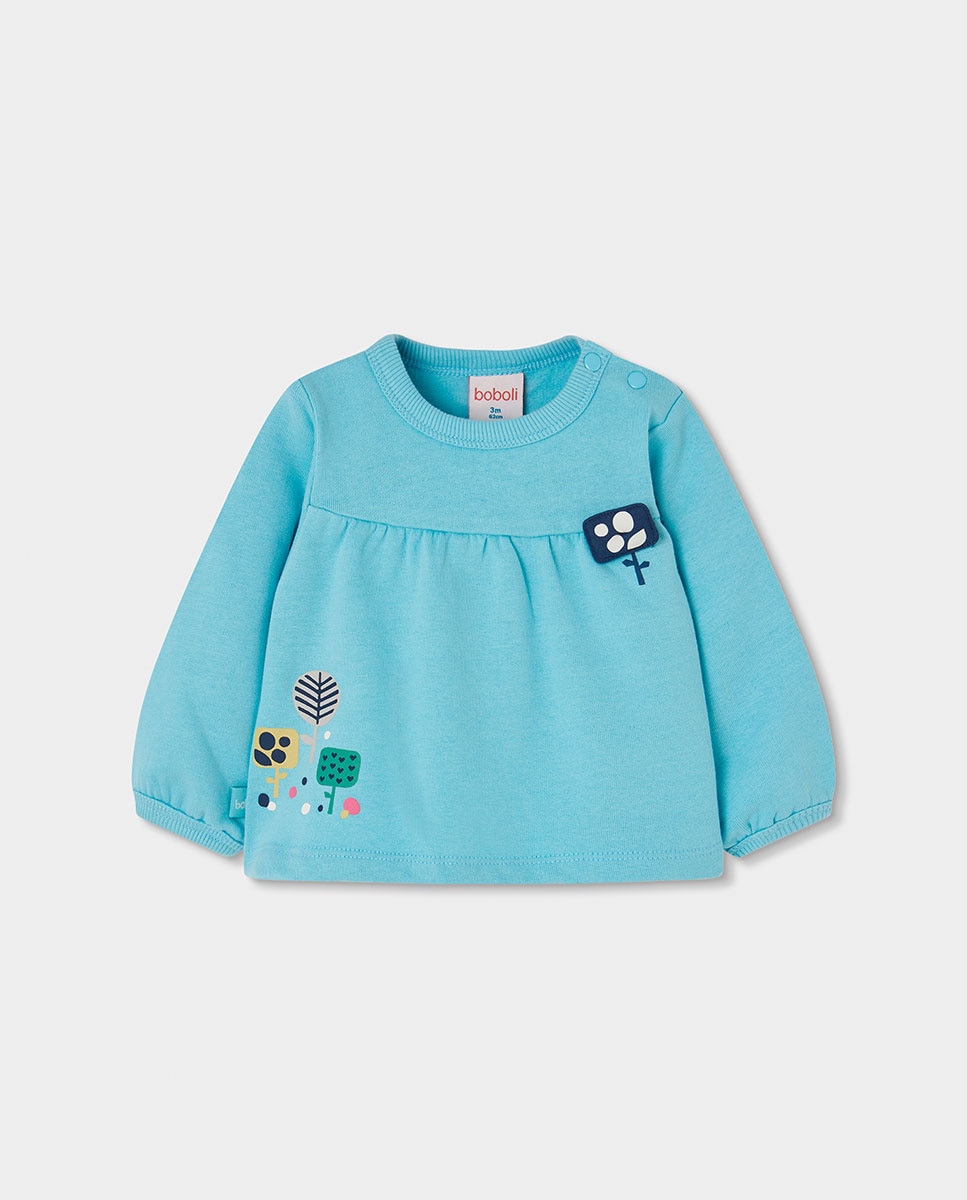 Imagem 0 de Sweatshirt de Felpa para Bebé de Algodão de Manga Comprida