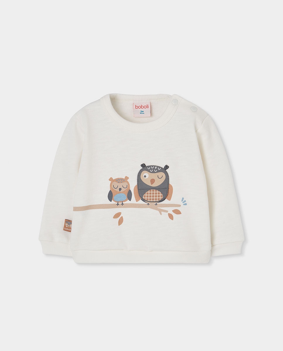 Imagem 0 de Sweatshirt de Felpa de Algodão para Bebé de Manga Comprida