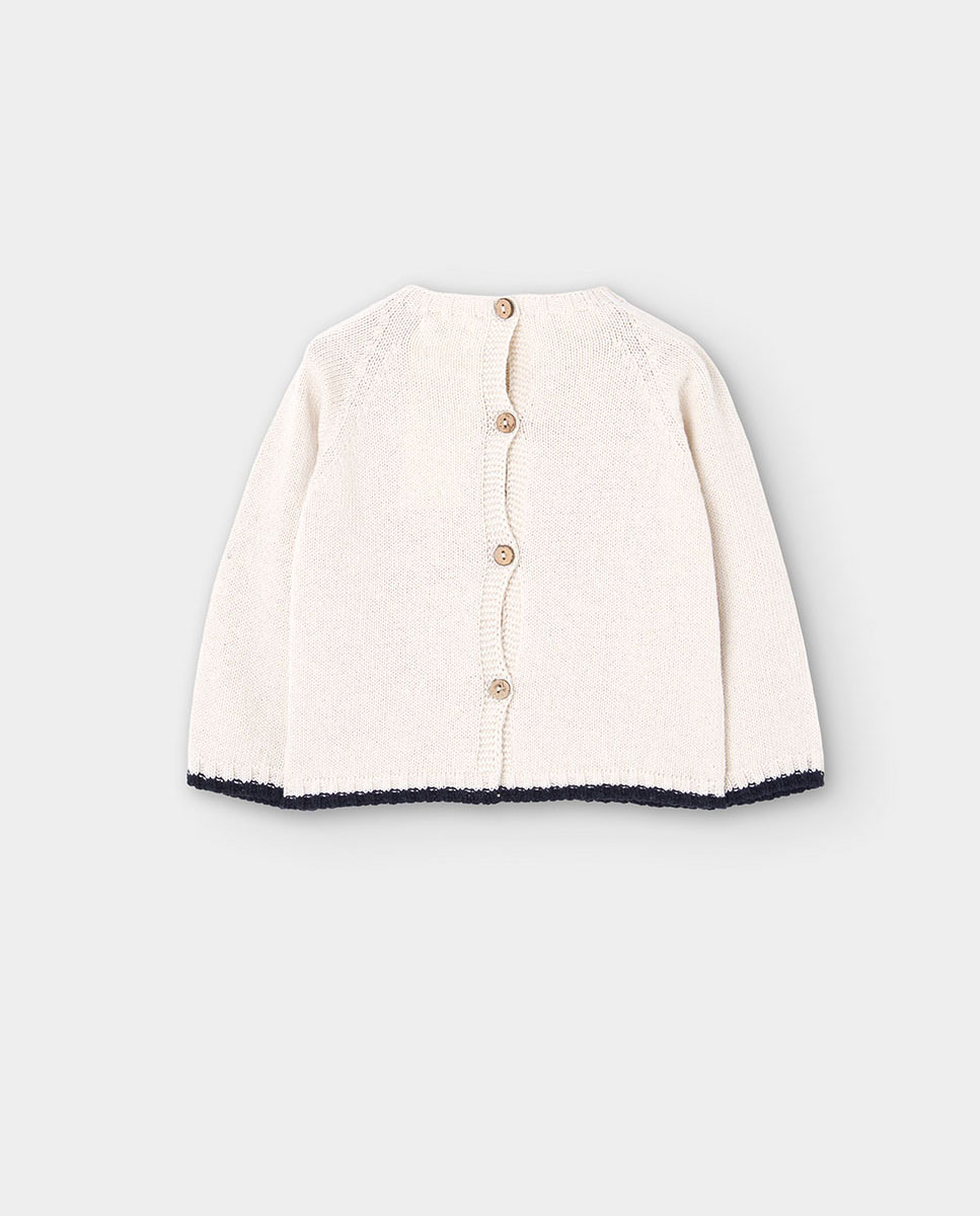 Camisola de Malha para Bebé Boboli Branco-2