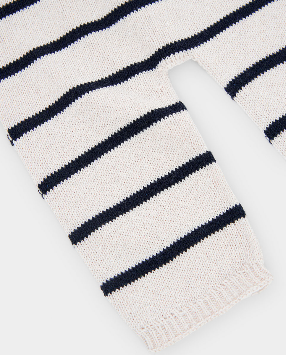 Calças de Malha para Bebé Boboli Branco-3