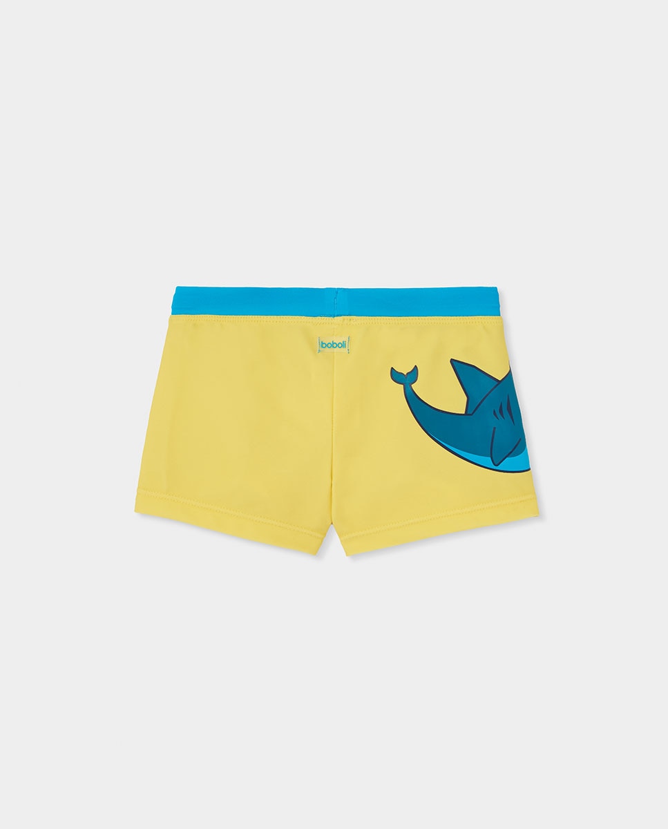 Fato de Banho Infantil Estampado em Amarelo Upf50+ Amarelo-2