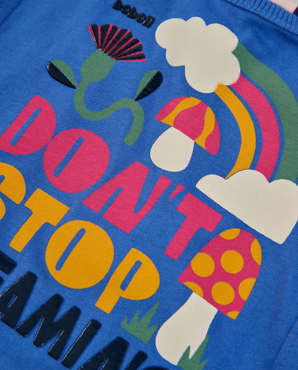T-shirt Infantil de Algodão e Manga Comprida Multicolor-3