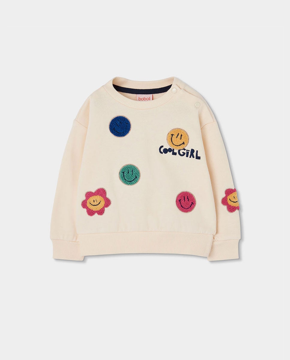 Imagem 0 de Sweatshirt de Felpa Infantil de Algodão e Manga Comprida
