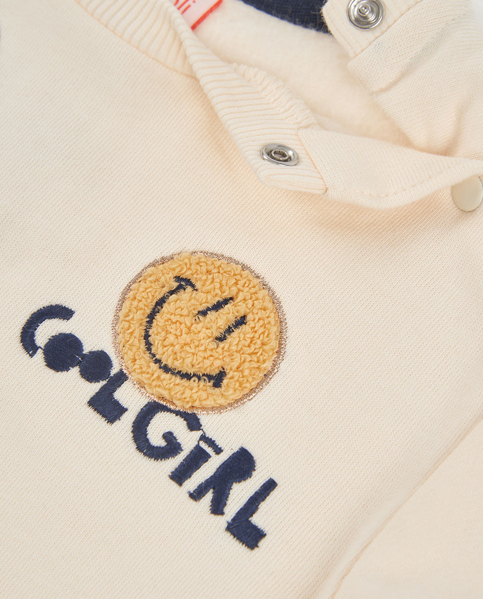 Sweatshirt de Felpa Infantil de Algodão e Manga Comprida Multicolor-3